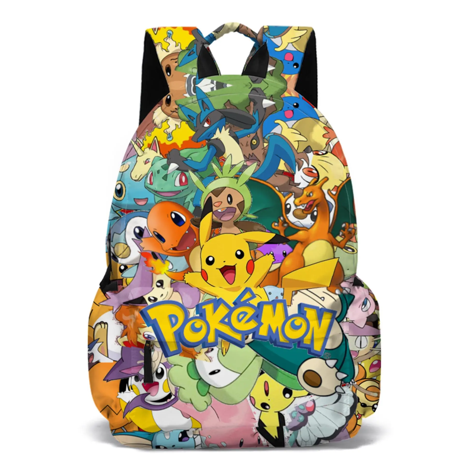 

Anime Pokemon Pikachu shoulder bag book bag pen bag a shoulder bag large capacity student backpack children's birthday gift