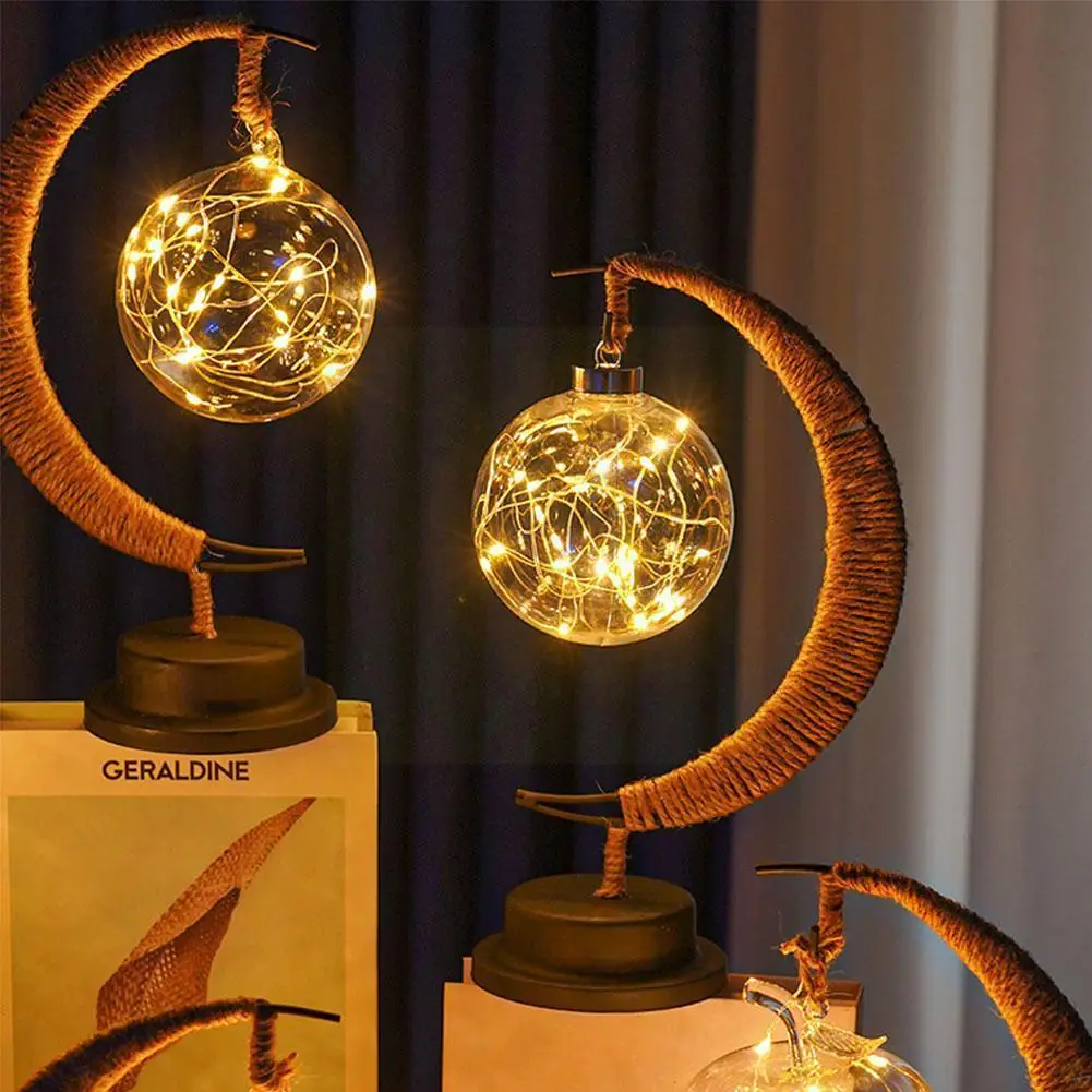 

Moon Lamp Ramadan Decoration 2022 Eid Al-fitr Ball Decorative Decor Table Mubarak Lights Ramadan Home Moon Light Eid Led U0f2