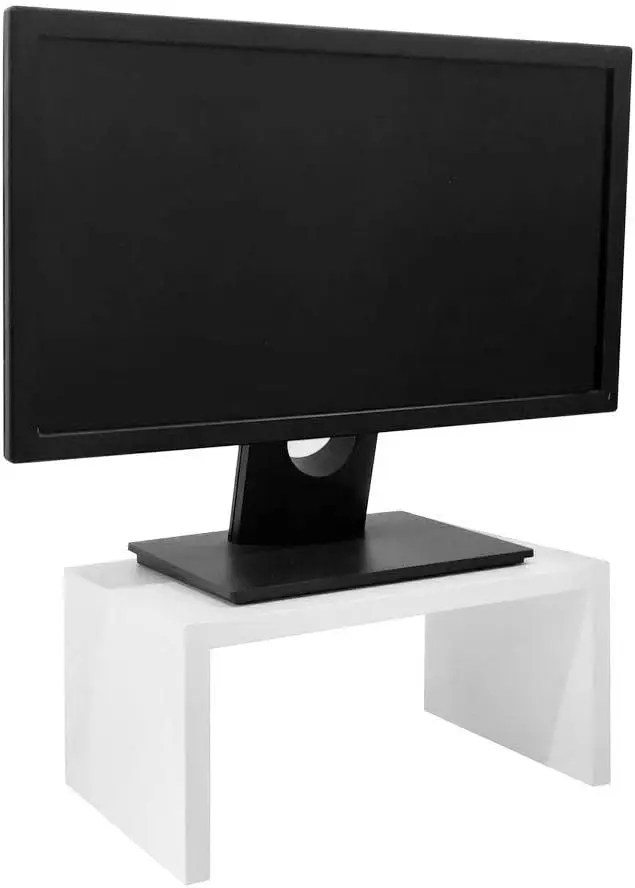 

Riser Sturdy Sturdy White Wood Monitor Table Holder Base Riser for Your Home Office - Perfect for Working from Home!