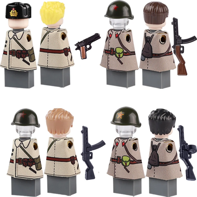 Конструктор MOC WW2 в стиле милитари советский военная униформа оружие шлем