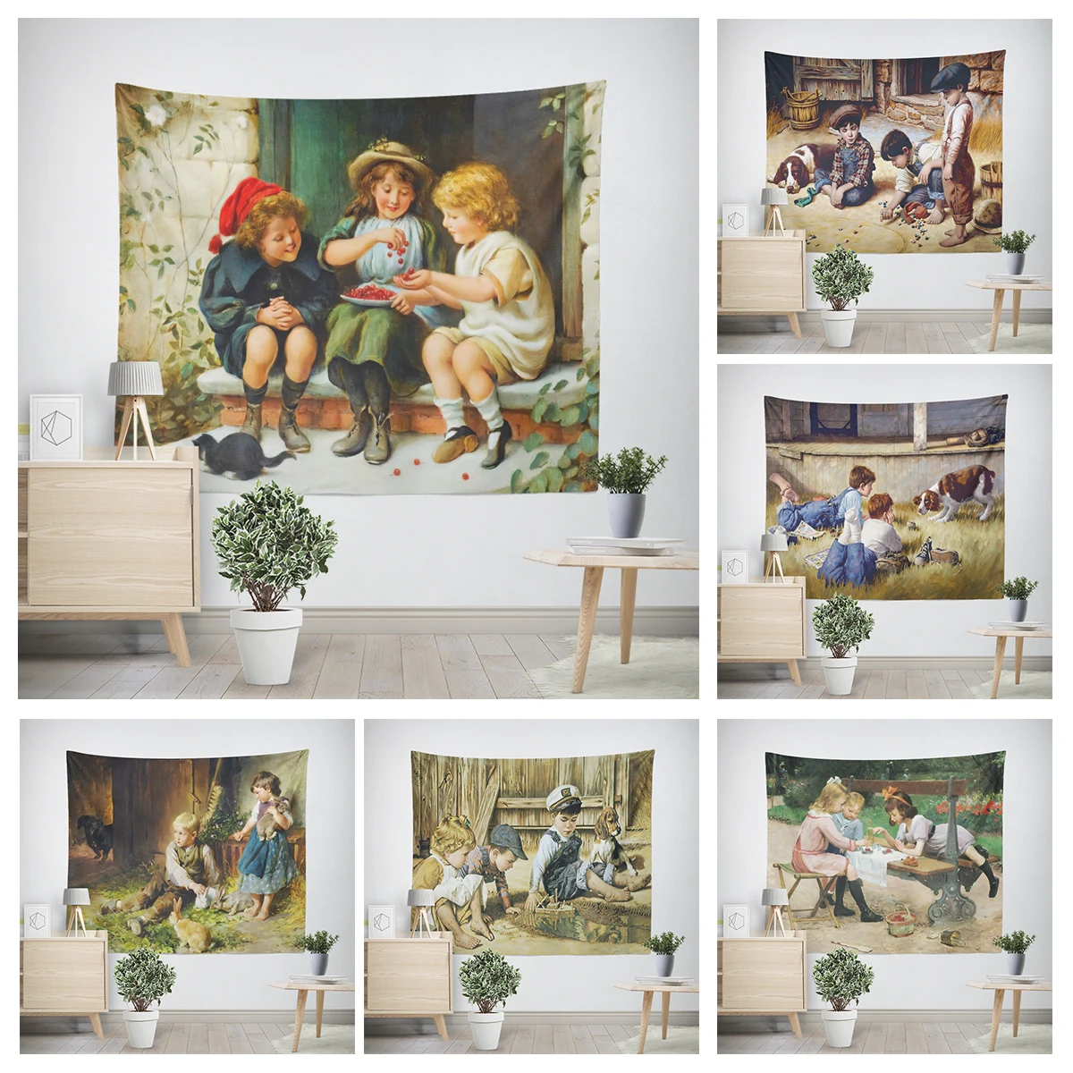 Домашние украшения животные ландшафтный стиль комнатный декор настенный