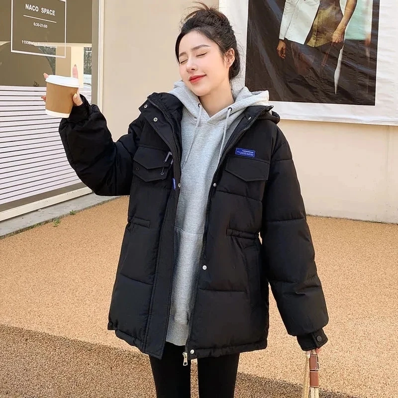 Winter Women Jacket 2022 Warm Parkas Coat Thicken Hooded Down Cotton Parka Female Oversized Loose Snow Wear Outwear 5XL