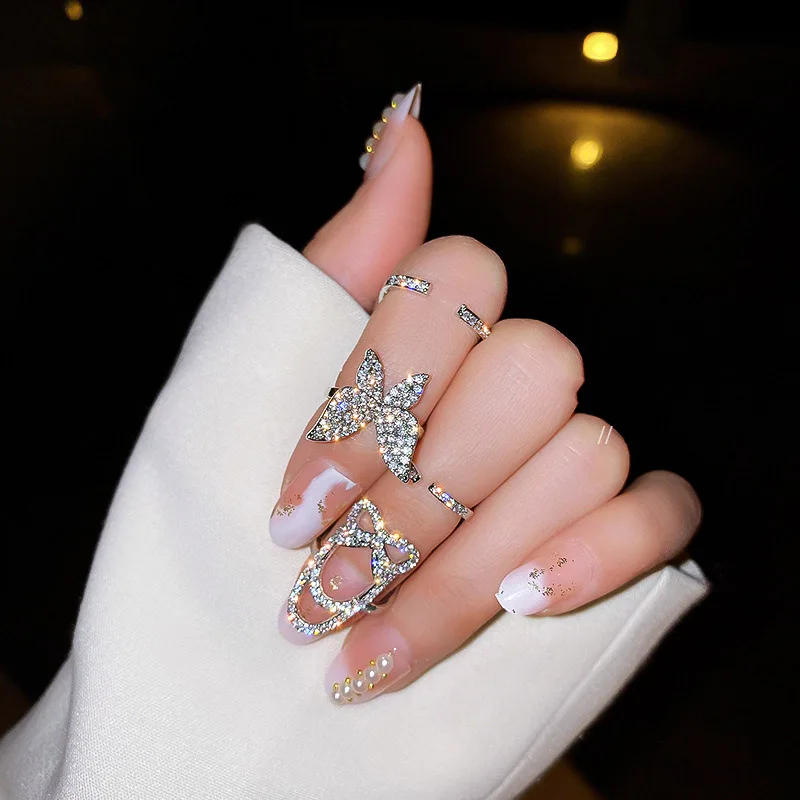 Temperament butterfly index finger ring female fashion personality light luxury niche fingertip | Rings