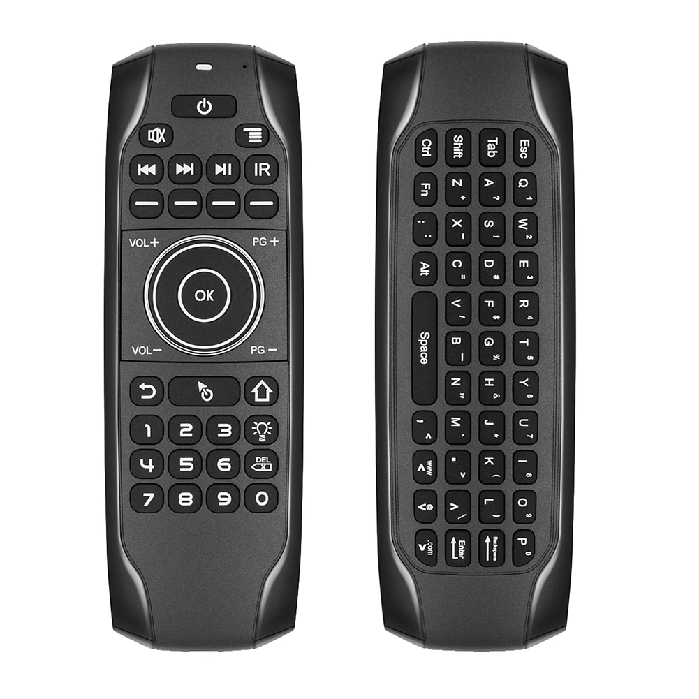 

Беспроводная клавиатура Air Mouse, пульт дистанционного управления с поддержкой Bluetooth, с ИК-обучением, с подсветкой и зарядкой для ТВ-приставки ...