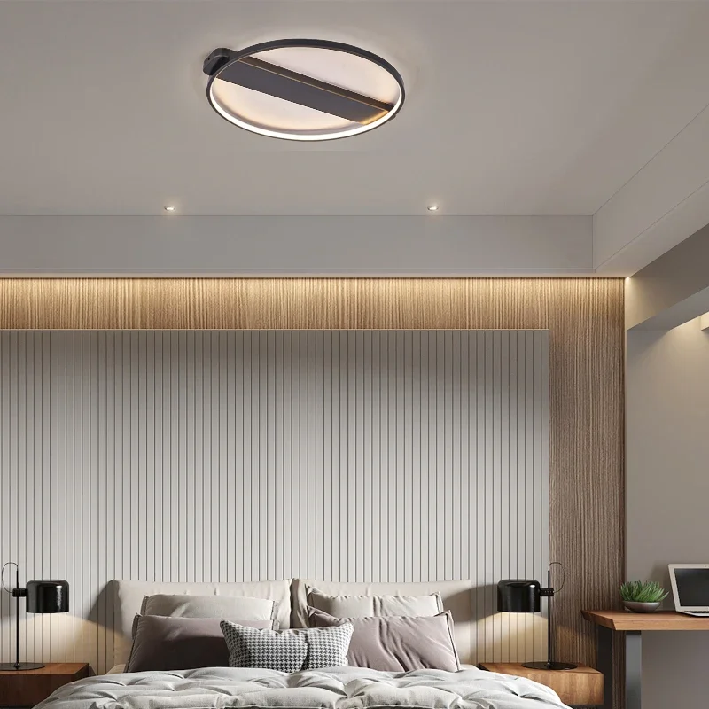 Ультратонкая медная потолочная лампа современный минималистичный светильник в