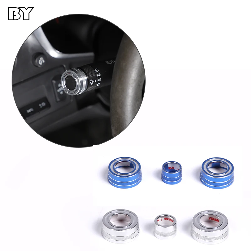 

Aluminum Alloy Red for Chevrolet Corvette C7 2014-2019 Car Headlight Switch Wiper Lever Knob ring Trim Stickers Auto Accessories