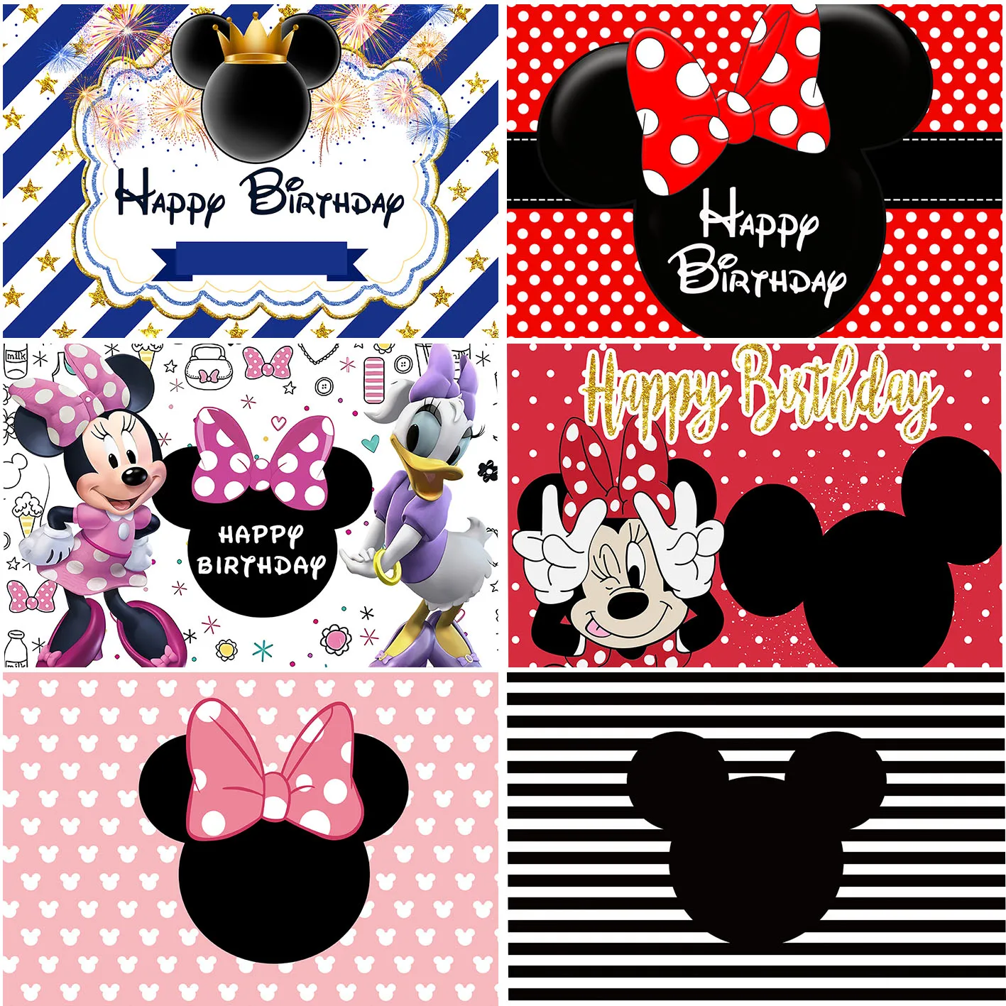 

Фон для фотосъемки с изображением Микки и Минни Маус