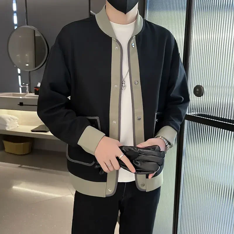 Мужское пальто весенне-осенняя винтажная бейсбольная куртка для мужчин Y2k