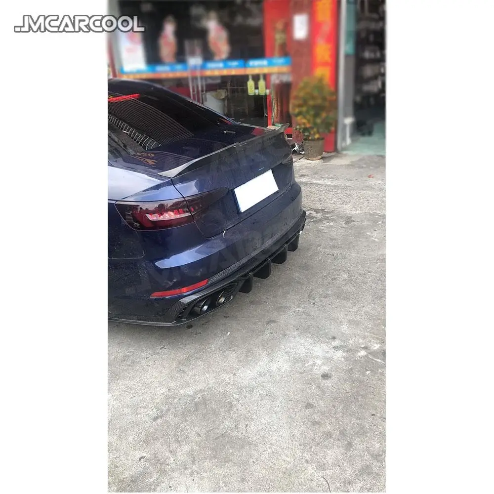 Задний спойлер багажника из сухого углеродного волокна для Audi A4 Sline Sport S4 Sedan B10 2019
