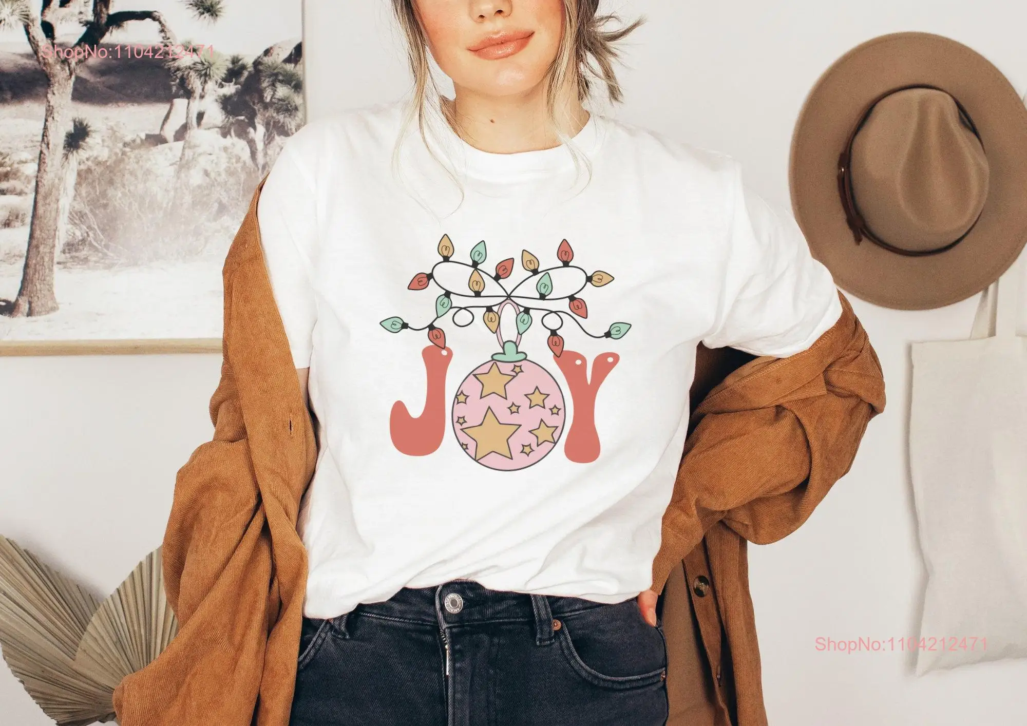 Christmas T Shirt Lights Winter Boho Clothing Motiv Cottagecorestyle long or short sleeves