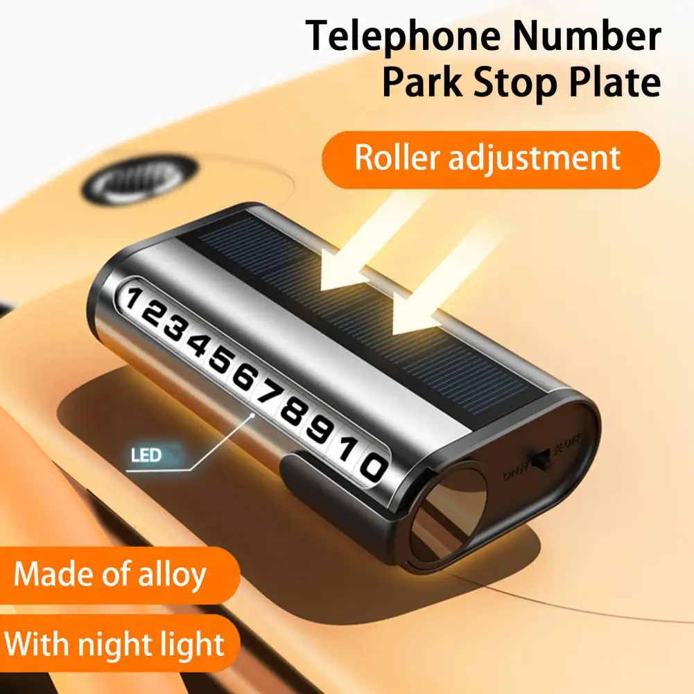 

Car Temporary Parking Card For Car Luminous Dual Phone Number Card Plate Car Park Stop Automobile Car-styling Accessories