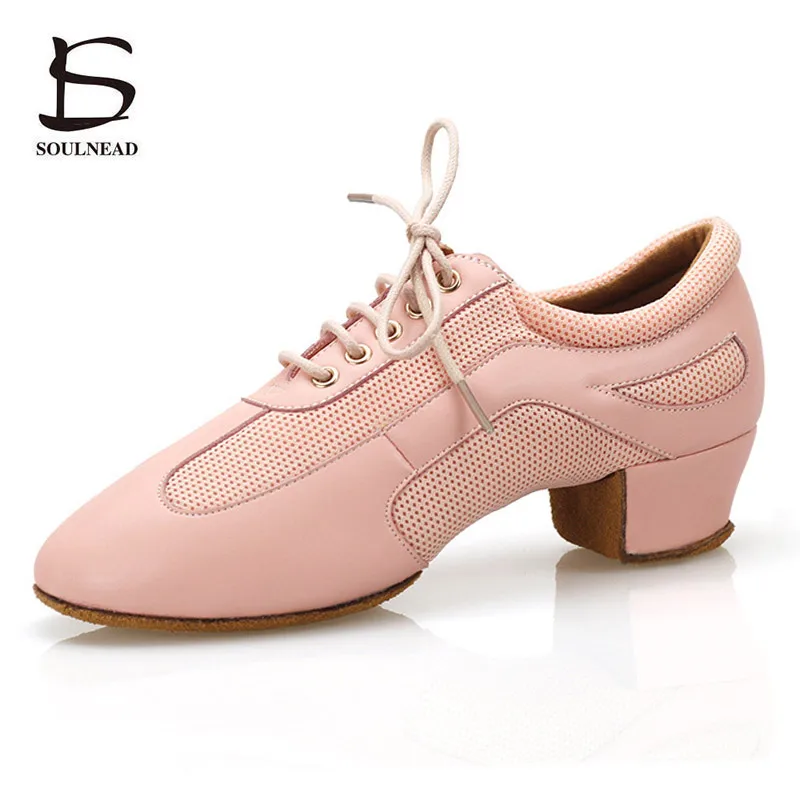 

Latin Dance Shoes Women Jazz Soft Leather Mesh Ballroom Salsa Tango Dancing Shoe Ladies Training Shoes zapatos de baile de mujer