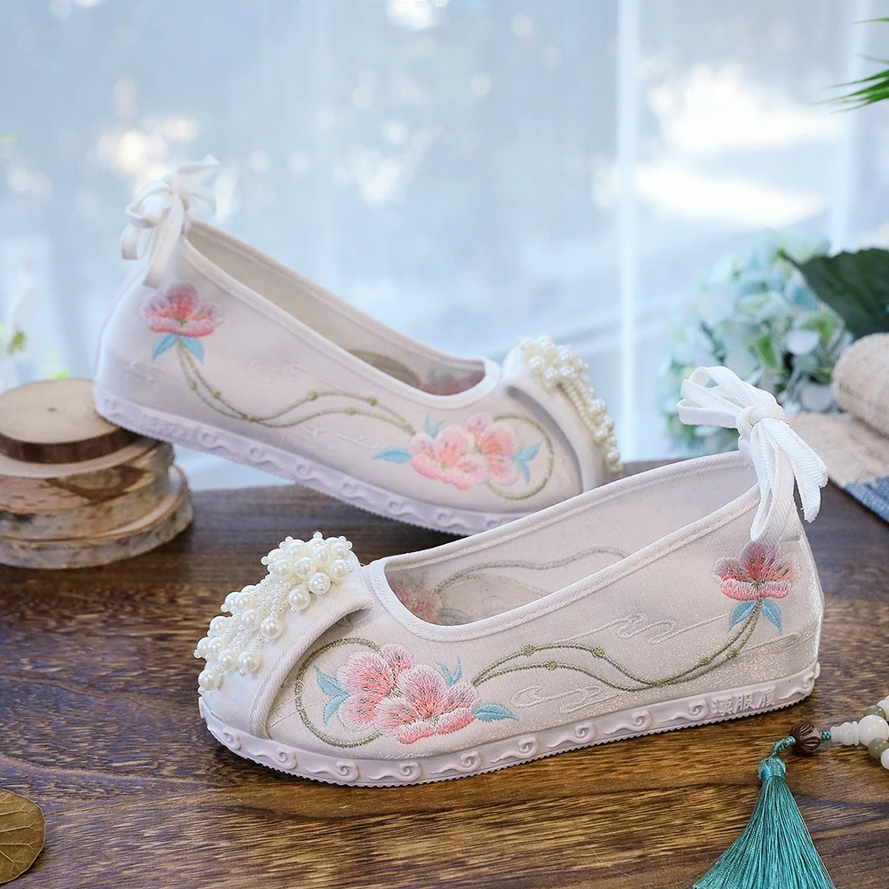 Женские кроссовки с вышивкой Veowalk осенне-зимние элегантные из хлопчатобумажной