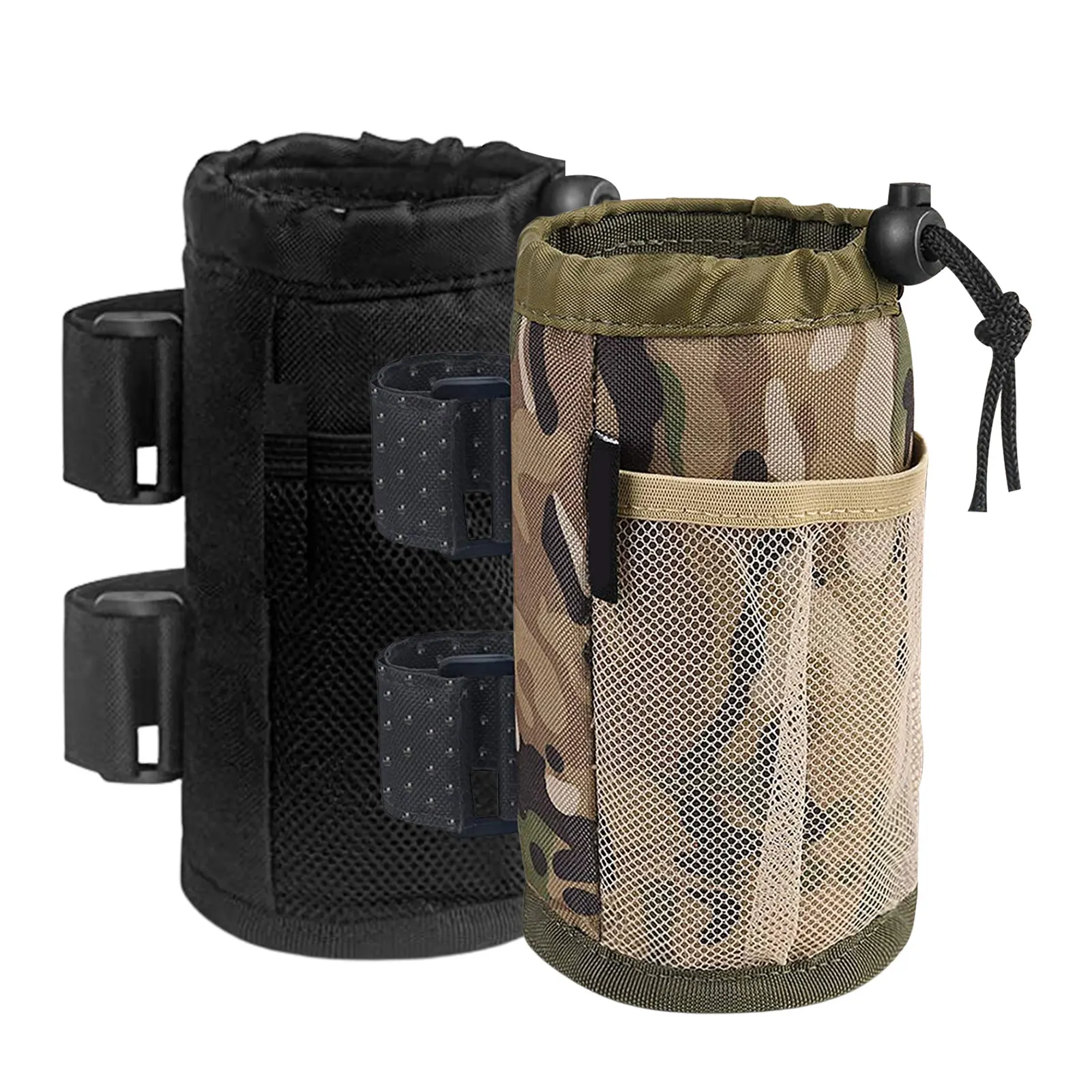 

Cup Holder For Bike Roll Bar Drink Holder With Mesh Pockets Roll Bar Water Bottle Holder For Wheelchair Bike Scooter Rollators