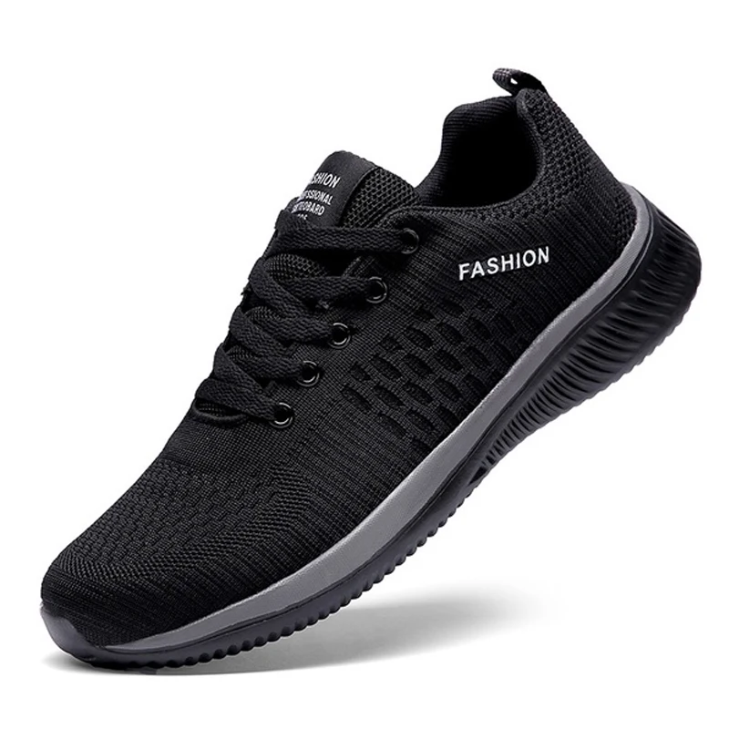 

Men Sport Shoes Lightweight Running Sneakers Walking Casual Breathable Shoes Non-slip Comfortable black Big Size 35-47 Hombre