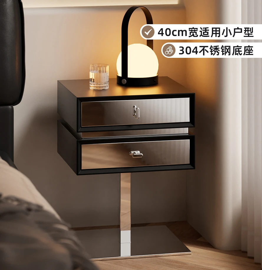 

Прикроватный столик Postman, из нержавеющей стали, с высокой стопой, роскошный, кремовый стиль Bauhaus