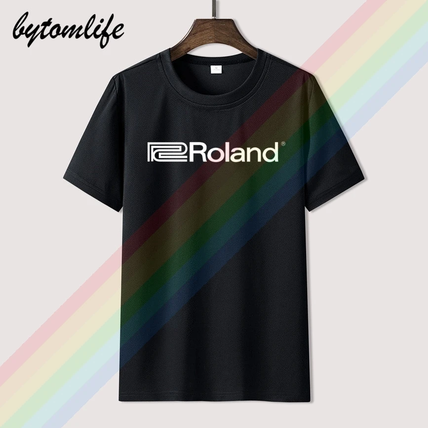

Roland Logo T Shirt Summer Print Black T Shirt Clothes Popular Shirt Cotton Tees Amazing Short Sleeve Unique Men Tops