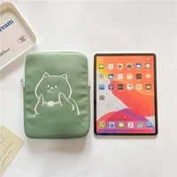 ins korea cute letters bear bag for ipad pouch 11 15 6 inner bladder laptop bag tablet storage cotton soft for ipad pro air 3