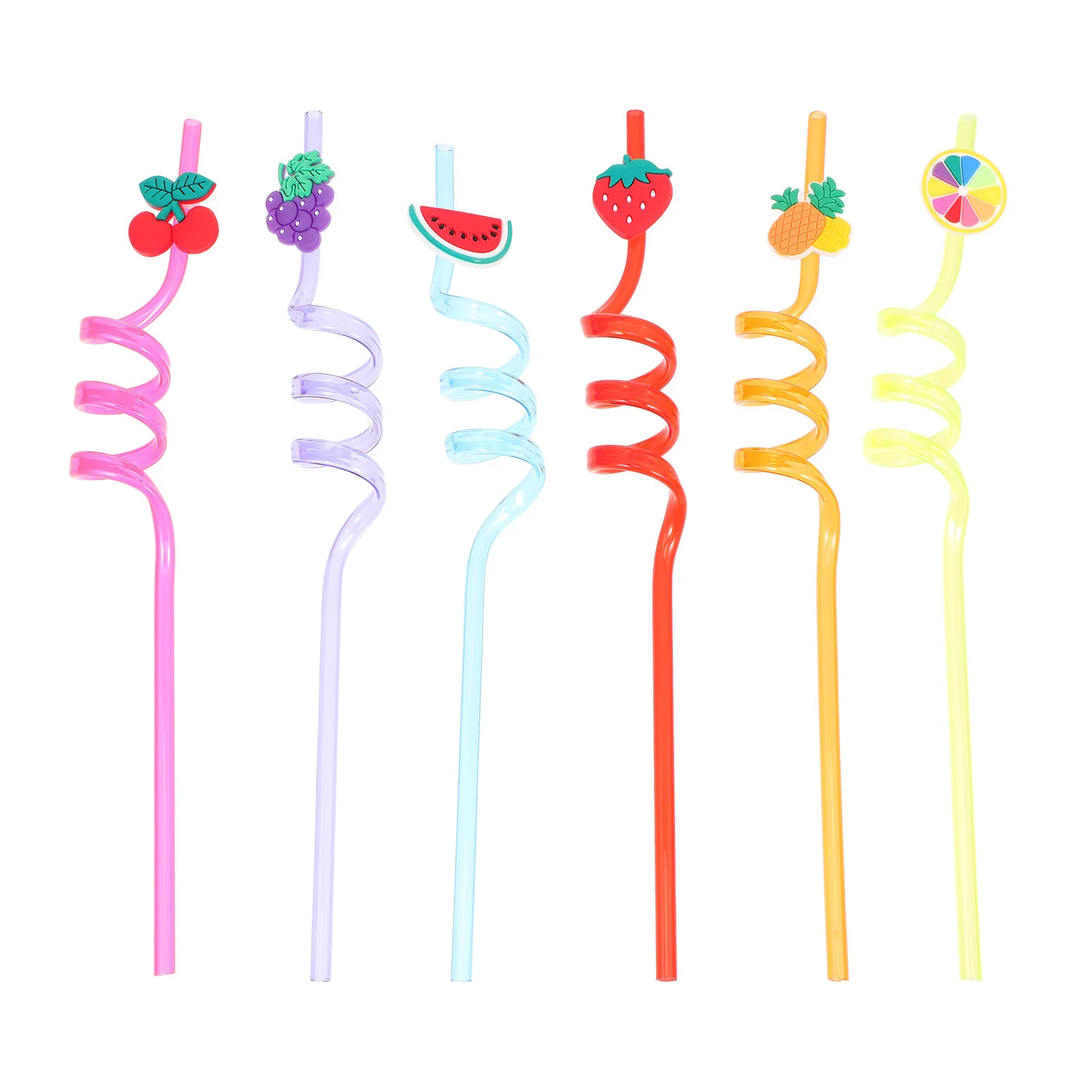 

Fruit Shaped Straw Summer Party Straws Birthday Adorable Fruits Drinking Hawaii Gifts