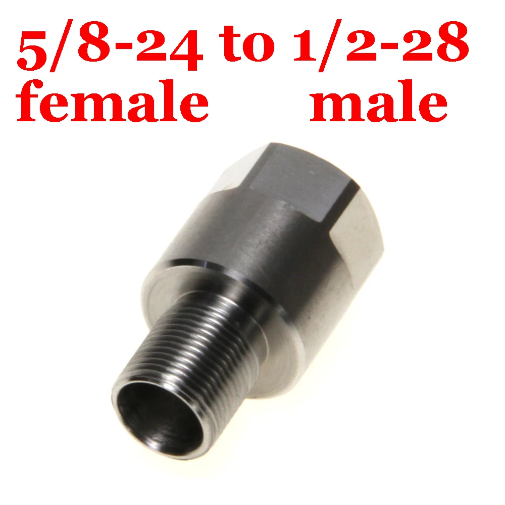 

5/8-24 to 1/2-28 Female to Male Stainless Steel Thread Adapter Threads Changer SS Screw Converter for Napa 4003 Wix 24003
