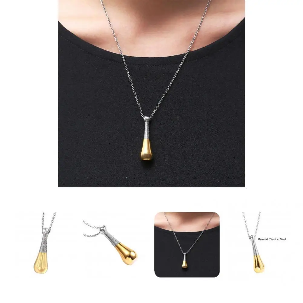 

Стильное ожерелье в форме урны из титановой стали, держатель для заметок, яркое ожерелье в форме урны, подходит ко всему для мужчин