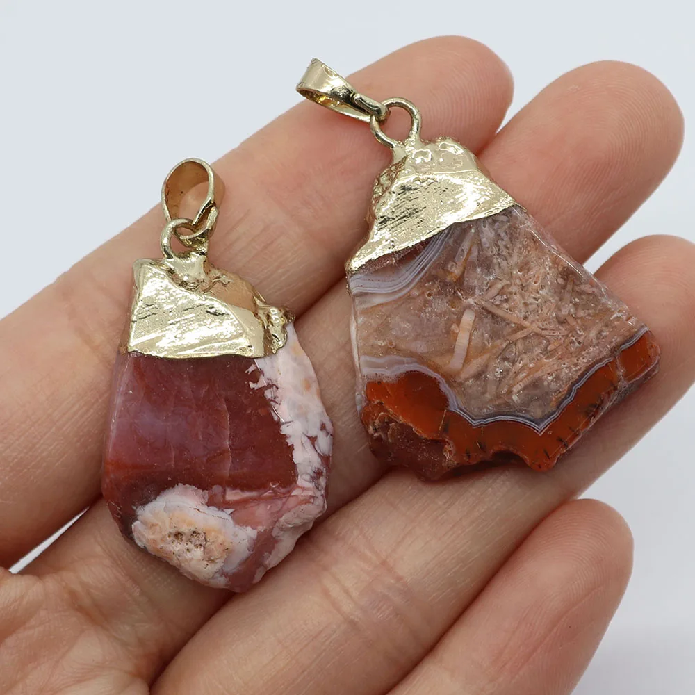 Подвеска из натурального камня неправильной формы Южный оникс с одним