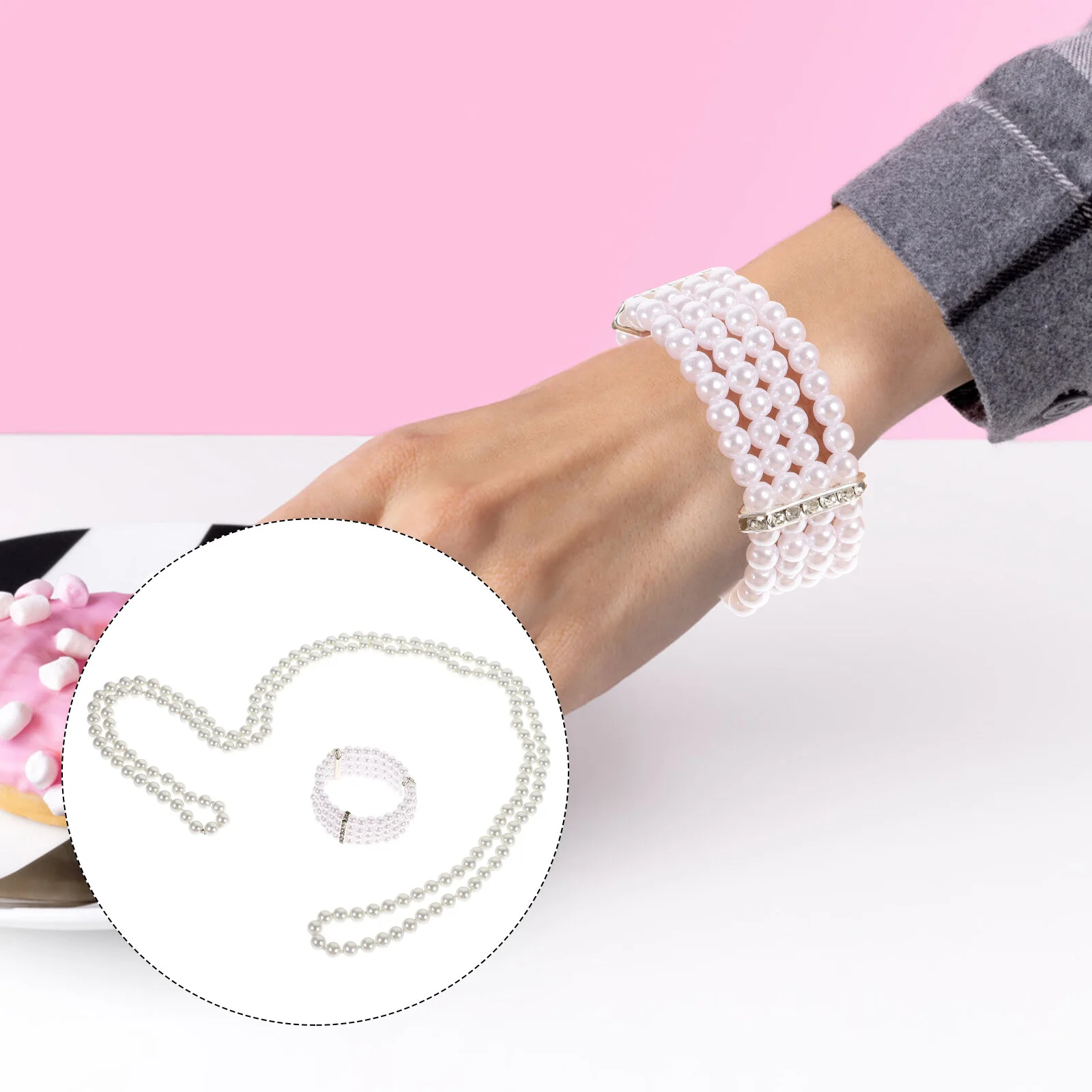 De Para Mujer Pearl Necklace Set Jewelry Sets Make Simulated Bride