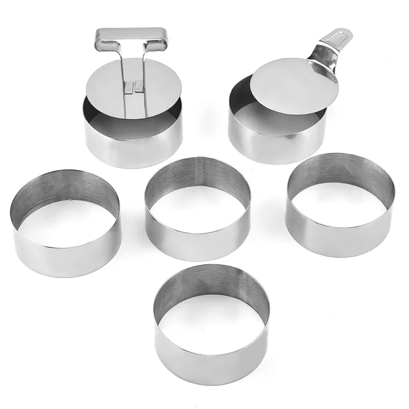 Stainless steel mousse ring stainless steel mousse ring round cake mold pressing plate demoulding shovel