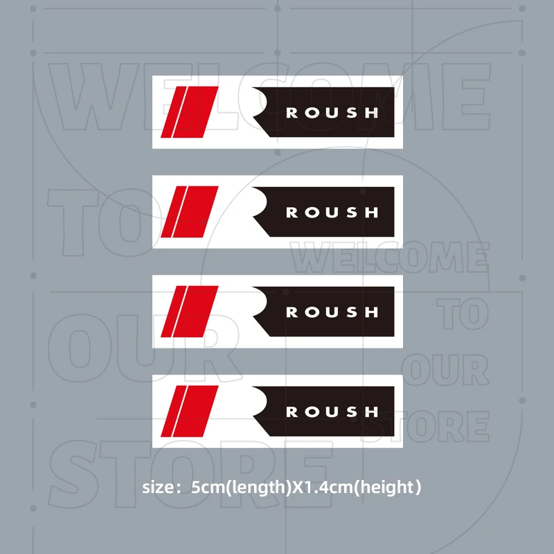 

4 шт. Автомобильный логотип ROUSH, эмблема, декор интерьера, наклейки на стеклоочистители автомобиля, наклейки для Ford KA Focus Fiesta Mustang V8 GT F-105 Mondeo