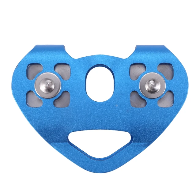 Heart-Shape Climbing Double Pulley Steel Cable Rope 1m Climbing Device High Speed Zipline Trolley 24KN 2