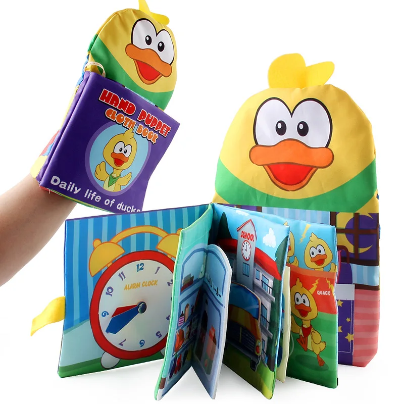 

Тканевые книжки-марионетки для новорожденных Обучающие тканевые книжки для детей Раннее обучение развитие познания чтение головоломка книга игрушки