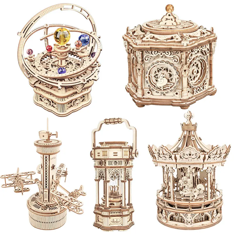 3d Wooden Puzzle Game Assembly Model Building Kits Toys For Children Kids Birthday Gifts Amk