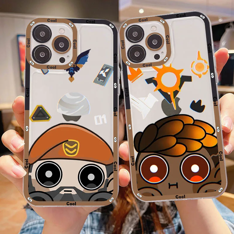 

Valorant Game Character Art Phone Case For iPhone 13 14 Pro Max XS XR 12 11 Pro 13 Mini 6 7 8 Plus Soft Clear Back Cover