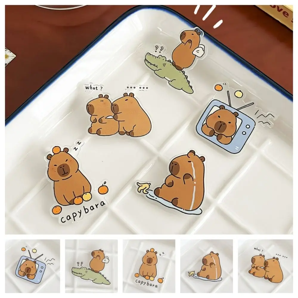 Ювелирные изделия нагрудник акриловая булавка с капибарой значок капибары милый