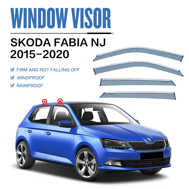 

For Skoda Fabia 5J NJ Window visor Weather Shield Side Window Deflector Car windshield weather shield Car accessories