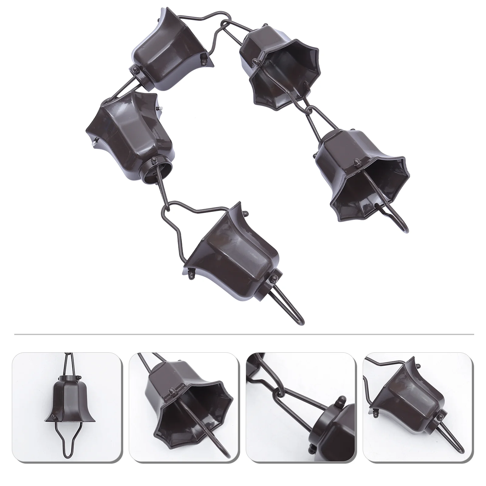 

Japanese Decor Stainless Steel Rain Chain Petal Shape Rain Catcher For Downspout Divert Water From Home For Stunning