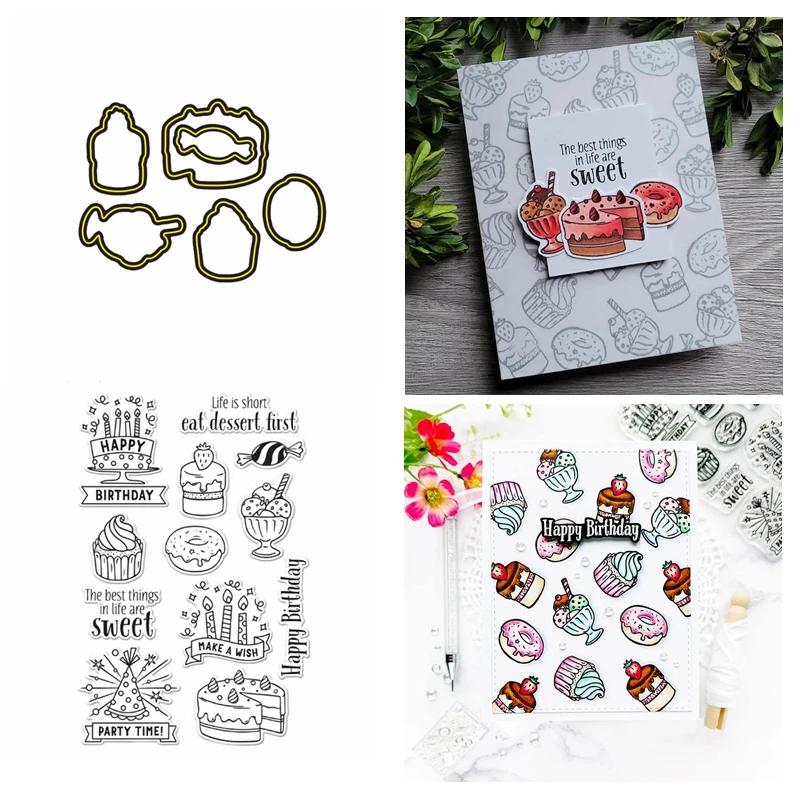 Набор Металлических Штампов На Тему Сладкого Десерта Для Мороженого Прозрачный