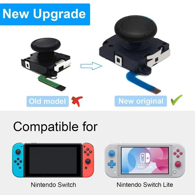 6 Pack Joycon Joystick Replacement Repair Kit for Nintendo Switch 3D Analog Thumb Sticks Caps Switch Lite OLED Tool Accessories 6