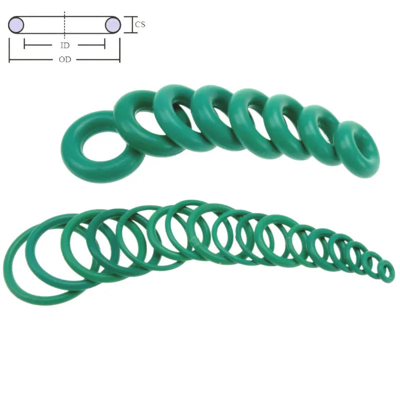 

Уплотнительное кольцо из флюоровой резины CS 3,55 мм ID 132 мм ~ 400 мм, зеленое FKM, уплотнительная прокладка, изоляционное масло, устойчивое к высоким температурам, зеленое