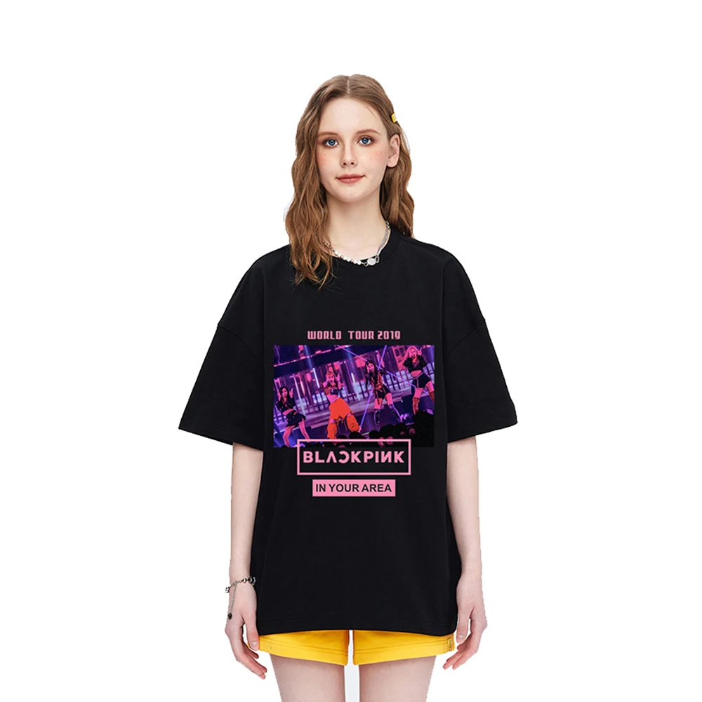 

2023 New Men and Women Street T-Shirt Top Black Pink T-Shirt Hip Hop Harajuku T-Shirt Cotton Top T-Shirt Loose Hipster Print