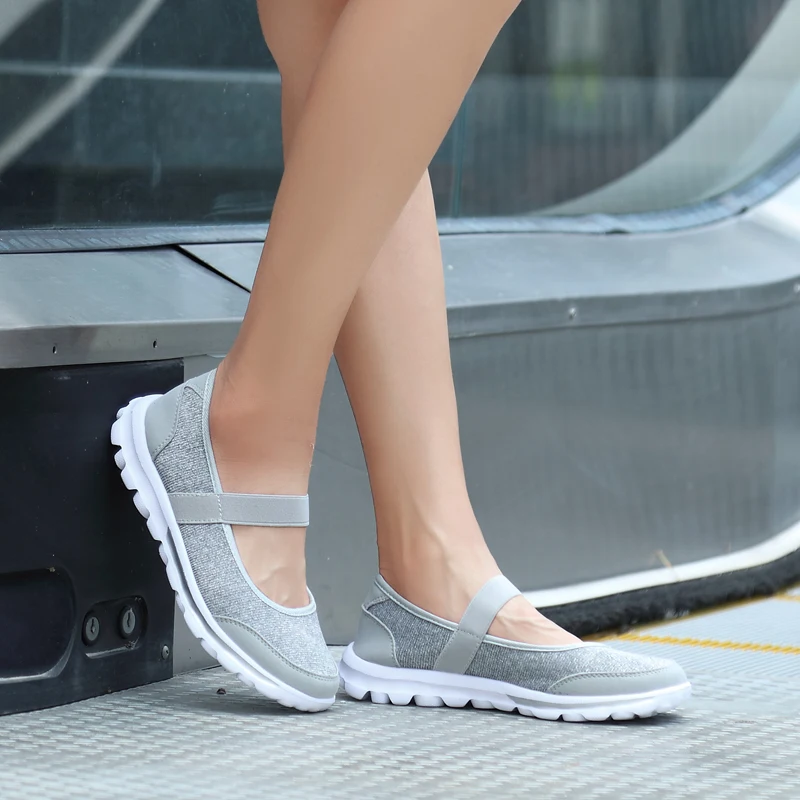 STRONGSHEN Woman Mesh Flats Casual Shoes Fashion Breathable Vulcanized Light Sneakers Ladies Walking Shoes Zapatillas Mujer