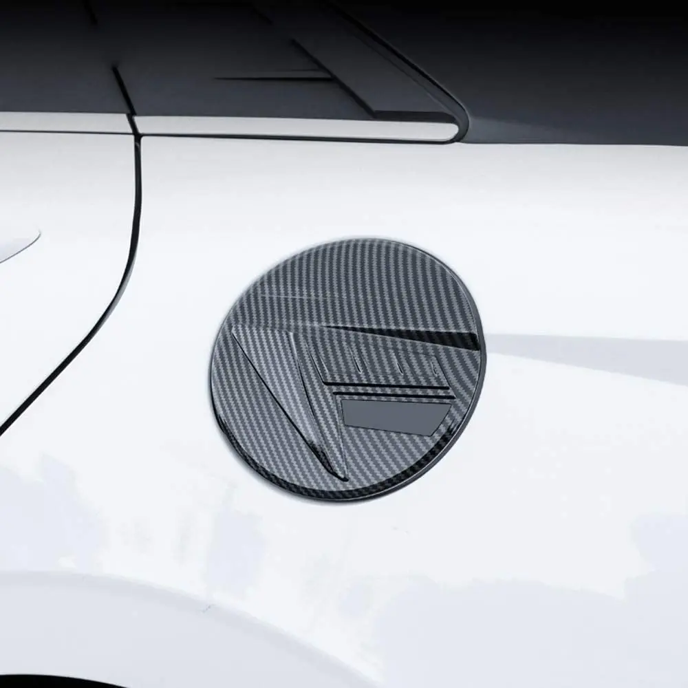 for Hyundai Elantra CN7 2021 Car Accessories Gas Fuel Tank Door Decoration Cap Cover Trim Sticker Carbon Fiber Grain