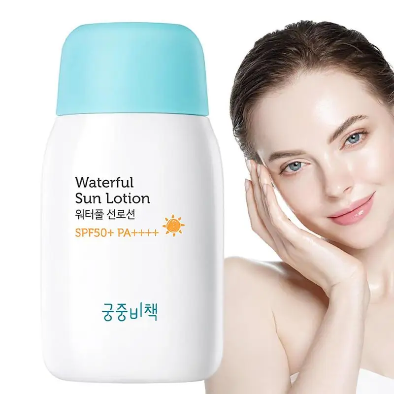 

Sunscreen Sun Protection Lotion For Every Age Of People SPF 50 Provides UVA And UVB Protection Non-sticky Refreshing Facial Skin