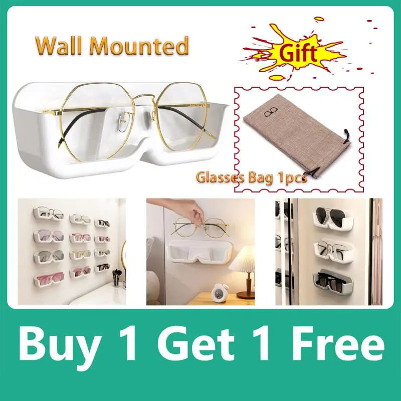 

Glasses Storage Box Wall Mounted Perforated Free Sunglasses Organizer Rack High-end Glass Showcase