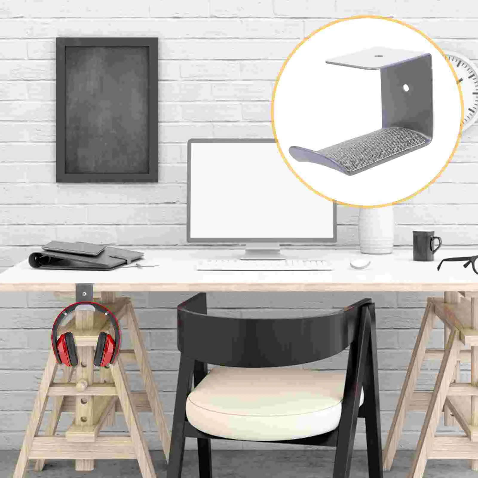 

Headset Desk Holder Stand Hook Headphonehanger Bracket Headphones Wallrack Mount