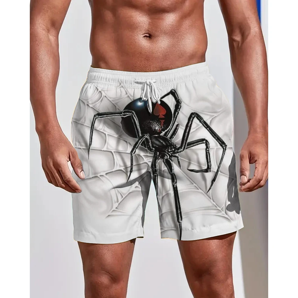 

Spiders Scorpions Snakes Pattern 3D Printed Men Shorts Summer Beach Pants Swimming Sport Funny Shorts Mens Casual Cool Clothing
