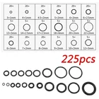 225 шт., резиновые уплотнительные кольца для автомобиля, 18 типов