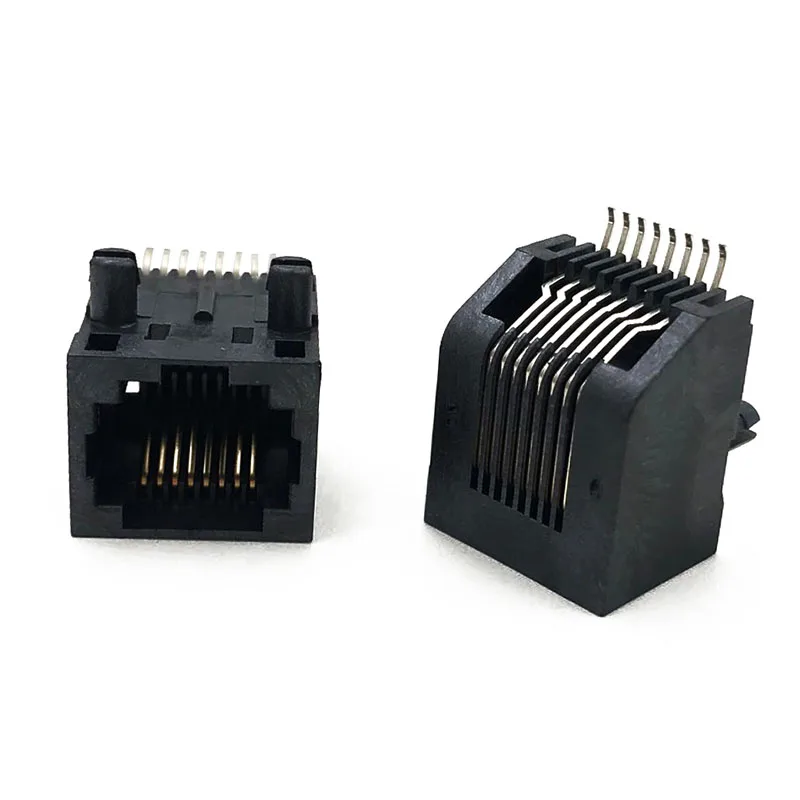 12 шт. разъем RJ45 SMT прямоугольный гнездо 8P8C модульная вилка 5722 коммуникационная