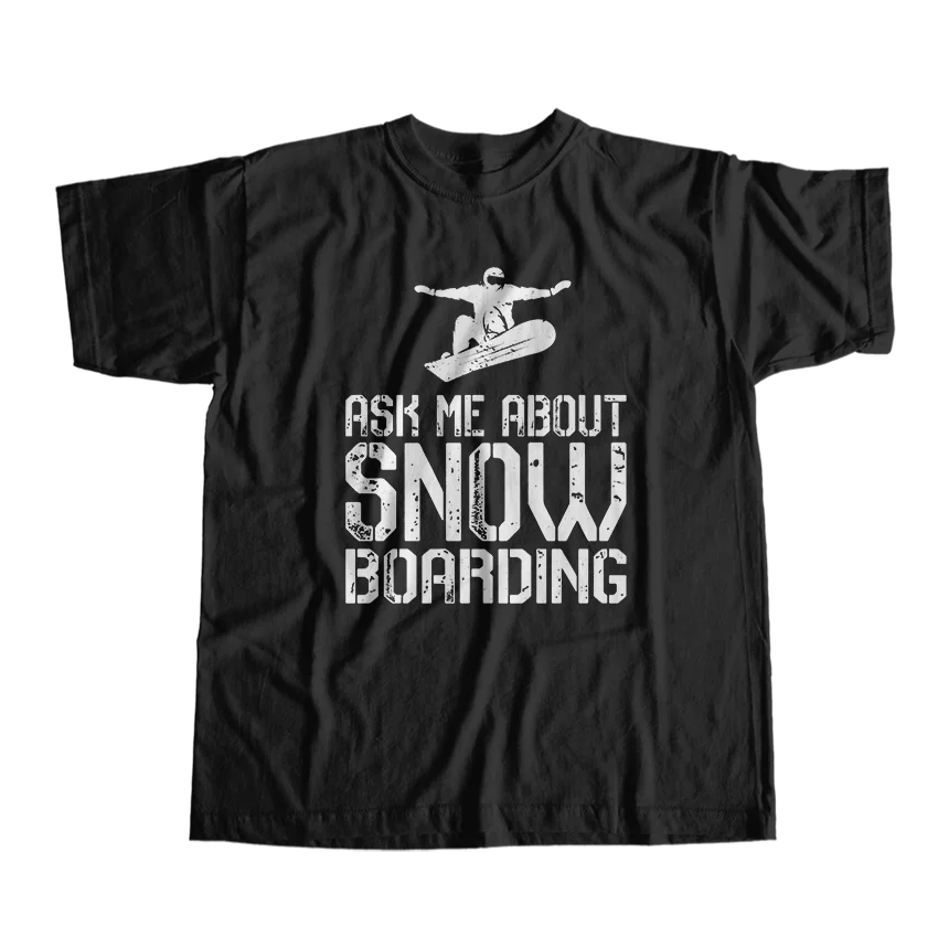 

100% cotton o-neck snowboard print unisex T shirt loose snowboard lovermen tshirt cool t-shirt men tee shirt