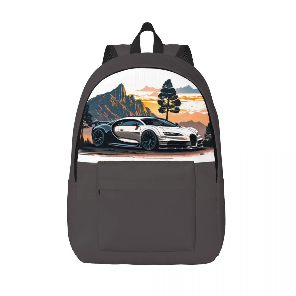 

Sports Car Canvas Backpacks Sun Mountain Pretty Bag Elementary School Backpack Soft Bags